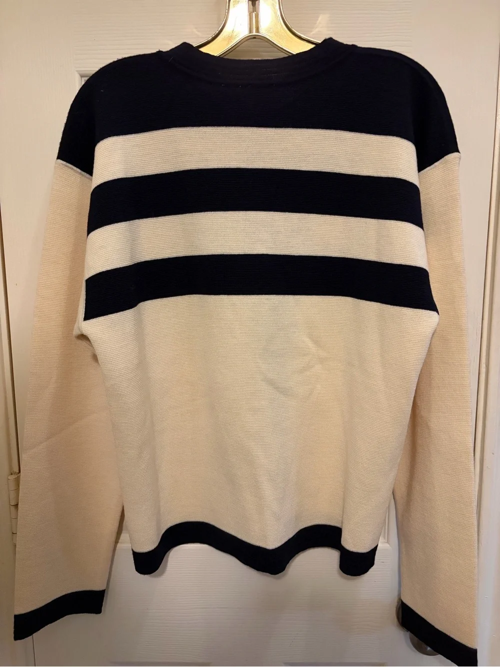 Ungaro Ter Black & White Striped Scoop Neck Knit Top and matching cardigan